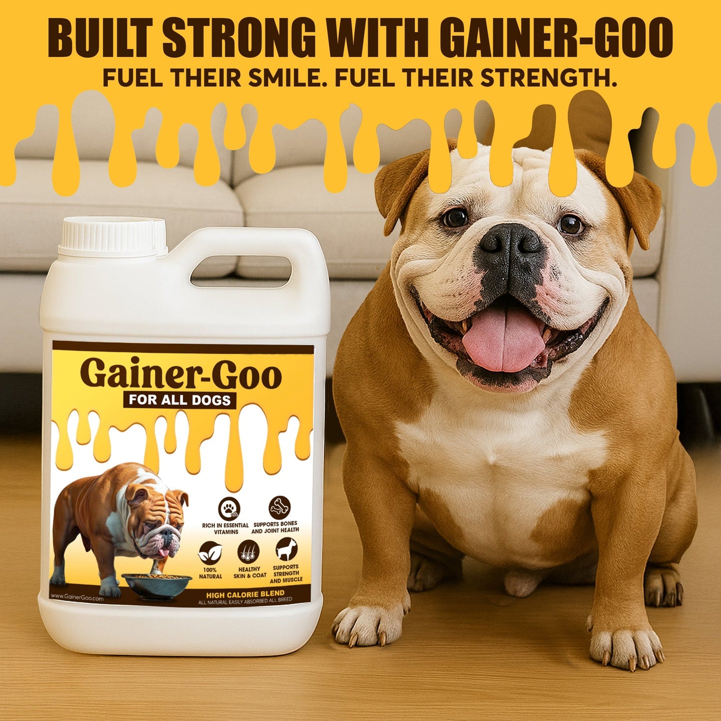 (32oz)  Gainer-GOO (for All Breeds) High Calorie Fat Liquid Weight Gainer