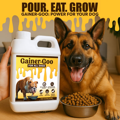 1 gallon Gainer-GOO (for All Breeds) High Calorie Fat Liquid Weight Gainer (128oz)